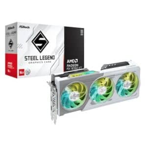 ASROCK Radeon RX 9060 XT Steel Legend OC Grafikkarte 16GB GDDR6 1x HDMI 2x DP