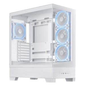 ASUS A31 Plus TG ARGB ATX Gaming Gehäuse mit Seitenfenster weiß