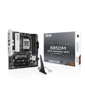 ASUS B850M MAX GAMING WIFI mATX Mainboard Sockel AM5 DP/HDMI/USB-C