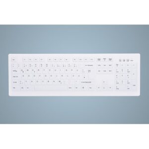 Cherry AK-C8100F-FU1-W/GE Kabellose Tastatur Weiß (Wischdesinfektion)
