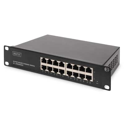 DIGITUS 10 Zoll 16-Port Rackmount GB Ethernet Switch