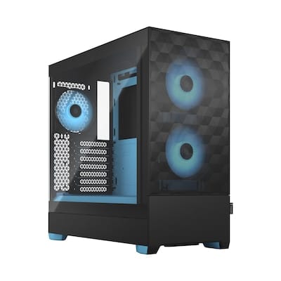 Fractal Design Pop Air RGB Cyan Core mit Seitenfenster ATX Gaming Gehäuse Blau