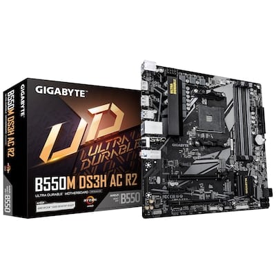 GIGABYTE B550M DS3H AC R2 mATX Mainboard Sockel AM4 HDMI/DP