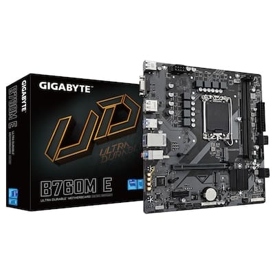 GIGABYTE B760M E mATX Mainboard Sockel 1700 HDMI/DP/VGA