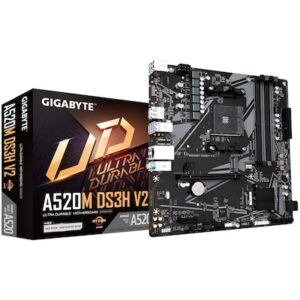 Gigabyte A520M DS3H V2 mATX Mainboard Sockel AM4 HDMI/DP/M.2/SATA