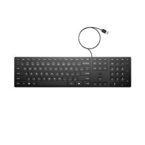 HP (9SR37UT#ABD) 320K Desktop-Tastatur mit Copilot-Taste USB schwarz