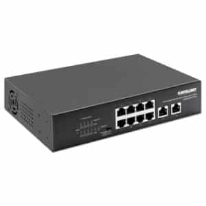 Intellinet 8-Port Gigabit Ethernet PoE+ Switch mit 2 RJ45 Gigabit Uplink-Ports
