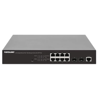 Intellinet 8-Port Gigabit Ethernet PoE+ Web-Managed Switch mit 2 SFP-Ports