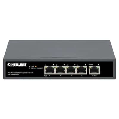Intellinet PoE-Powered 5-Port Gigabit Switch mit PoE-Passthrough