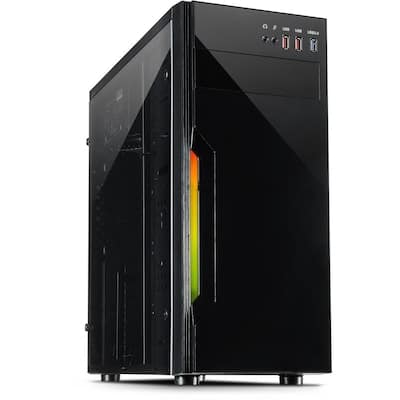 Inter-Tech B42 RGB Midi Tower Gaming Gehäuse Schwarz 3x USB