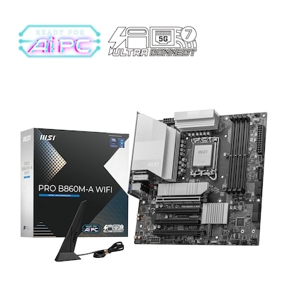 MSI PRO B860M-A WIFI Mainboard 1851 M.2/WIFI7/BT/HDMI/DP/TB4/USB-C