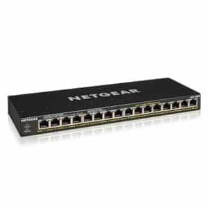 NETGEAR 16-Port Gigabit Ethernet Plus Switch mit PoE (GS316PP): Managed Switch mit 15 PoE+-Anschlüssen bei 180 W