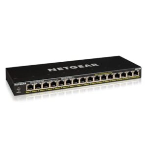 NETGEAR 16-Port Gigabit Ethernet Unmanaged Essentials PoE+ Switch (GS316P): Mit 16 x PoE+ bei 115 W