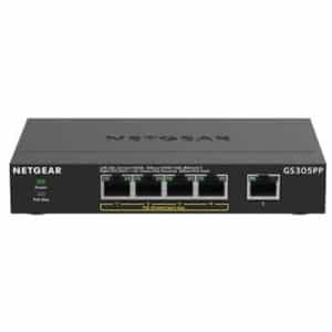 NETGEAR 5-Port Gigabit Ethernet Unmanaged PoE+ Switch (GS305PP): mit 4 PoE+ bei 83 W