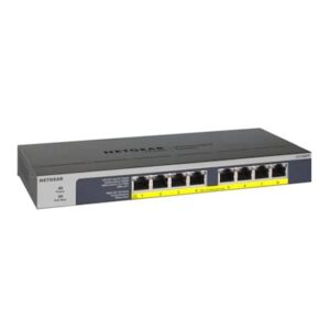 NETGEAR GS108PP PoE Switch 8 Port Gigabit Ethernet LAN Switch mit 8x PoE+ 123W (Plug-and-Play Netzwerk Switch PoE