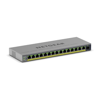 NETGEAR GS116EPP 16-Port PoE+ Gigabit Ethernet Plus Switch mit PoE+ (231W) und 1 SFP Port