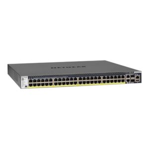 NETGEAR GSM4352PA M4300-52G-PoE+ (550W PSU) stackl.mgd.Managed Switch mit 48x1G PoE+ und 4x10G incl.2x10GBASE-T and 2xSFP+ Layer 3