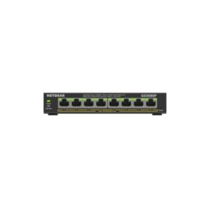 Netgear GS308EP PoE Switch 8 Port Gigabit Ethernet LAN Switch PoE+ 62W Plus (Managed Netzwerk Switch PoE mit IGMP Snooping