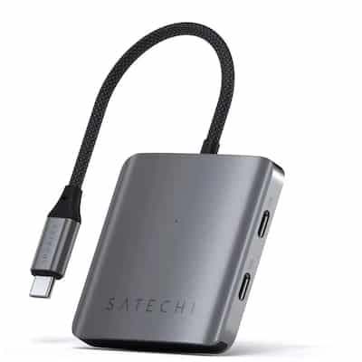 Satechi USB-C PD (1x 75W) 4-Port Hub Space Grau