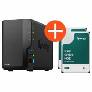 Synology DS225+ NAS System 2-Bay 12 TB inkl. 2x 6 TB Synology HDD HAT3300-6T
