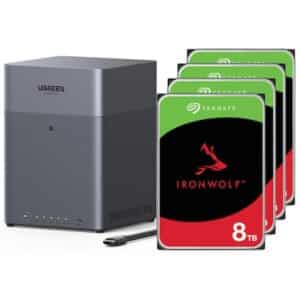 UGREEN NASync DH4300 Plus NAS System 4-Bay 32TB inkl. 4x Seagate IronWolf ST8000VN002 8 TB