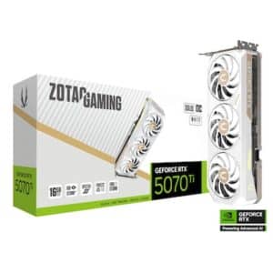 ZOTAC GAMING GeForce RTX 5070 Ti SOLID CORE OC White 16GB GDDR7 Grafikkarte 3x DP